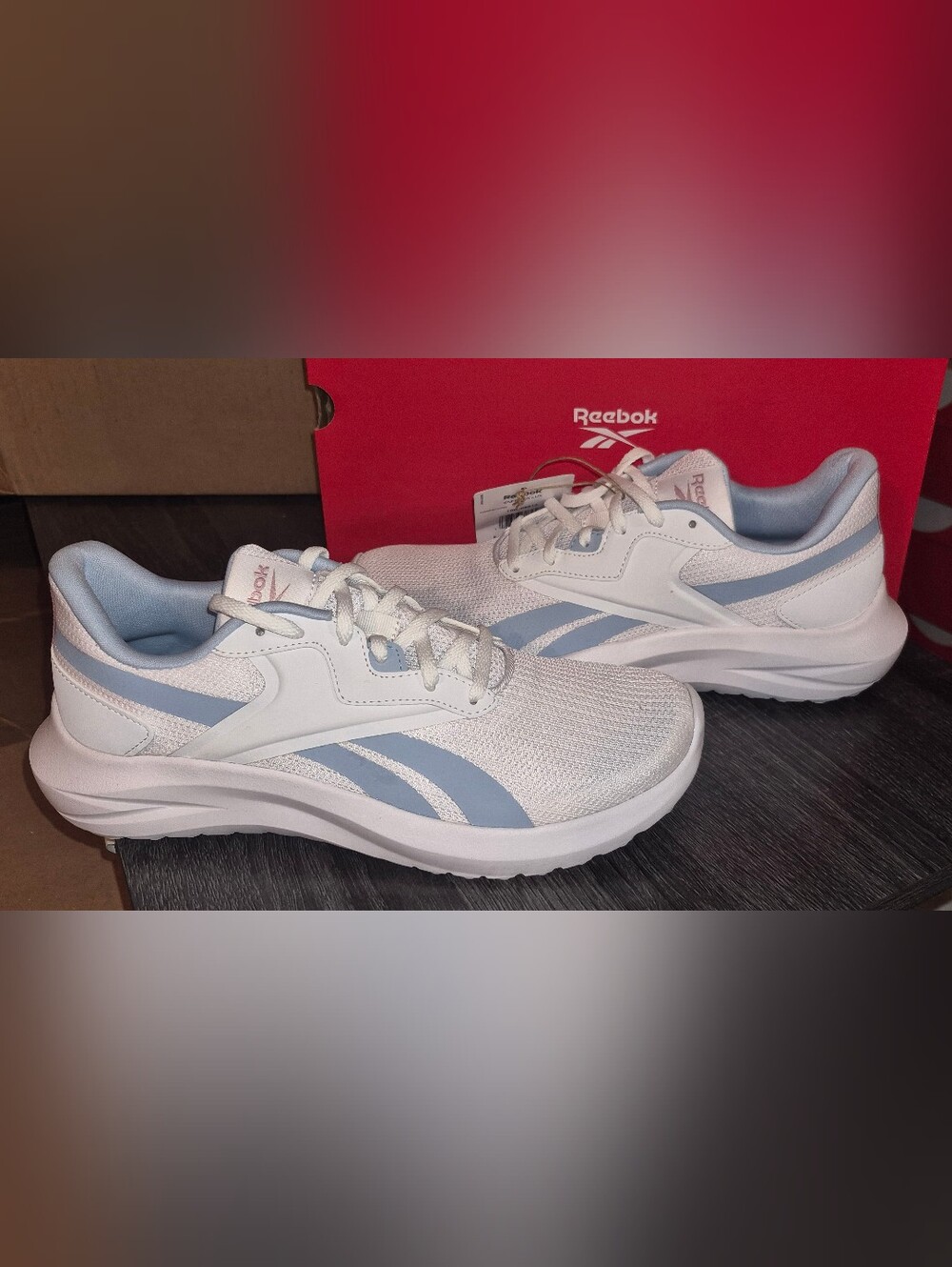 Reebok Women's White & Light Blue Athletic Sneakers